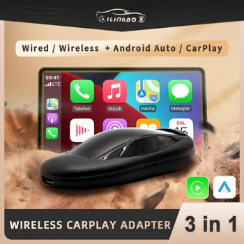 Ailinkbox CarPlay Brezžični Android Auto Adapter Za Avto Igra Dongle A7 Za Volkswagen Mazda Kia Volvo Citroen Nissan Mercedes, Volvo