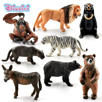 Nova Nosi, Osel Šimpanz Lev, Tiger, Leopard Simulacije živali model akcijskega slika Izobraževalne Darilo Otroci igrače za otroke