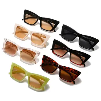 Vintage Kvadratnih Sončna Očala Ženske Luksuzne Blagovne Znamke Oblikovalec Sončna Očala Ženske 2022 Trendy Mačka Oči, Sončna Očala