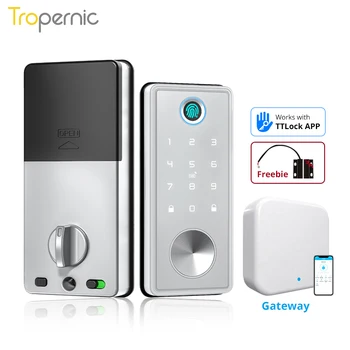 Smart Zapah Ključavnice za vhodna Vrata Alexa WiFi TTlock App Biometrični čitalnik Prstnih Vstop brez ključa Tipkovnice zaklepanje vrat s Prehodom