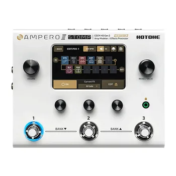 Hotone Ampero II Kitaro, Bas Amp Modeliranje IR Omare Simulacije Multi-Učinki Pedal MIDI I/O Stereo OTG USB Audio Vmesnik