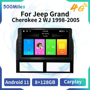 Android 2 Din Autoradio za Jeep Grand Cherokee 2 WJ 1998-2005 Avto Multimedijski Predvajalnik Predvajalnik Navigacija GPS Vodja Enote Radio Audio