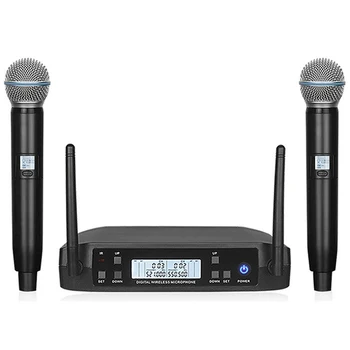 Brezžični Mikrofon Za SHURE UHF 510-690MHz Profesionalni Ročni Mikrofon za Karaoke Cerkev Kažejo Srečanje Studio Snemanje GLXD4