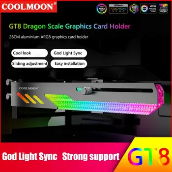 COOLMOON GT8 Grafične Kartice Nosilec 5V ARGB Multi-vmesnik Sinhroni Horizontalno Ohišje Dekoracijo GPU Video Kartice Stojalo Držalo