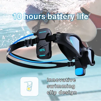 Kostno Prevodnost Slušalke Plavalna Očala Podvodno Glasbo MP3 Predvajalnik 8G Pomnilnik IPX8 Vodotesne Slušalke Za Android IOS