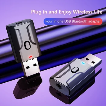 Mini Brezžična USB, Bluetooth, Združljiva Dongle Adapterja 5.0 Oddajnik Dva V Enem Mikrofon, USB, Bluetooth, Glasbo, Avdio Sprejemnik