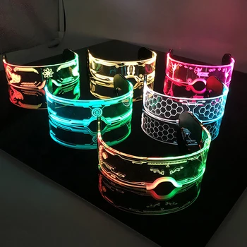 Moda Svetlobni Okrasni Očala Neon Stranka Dekoracijo LED sončna Očala Za nočni klub DJ Glasba za Ples Festival, Rave