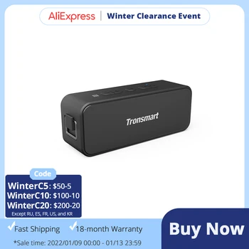 Tronsmart T2 Plus Zvočnik Bluetooth Zvočnik Zunanji Prenosni Zvočnik z Nepremočljiva IPX7, NFC, 24H Dolžina, Micro SD