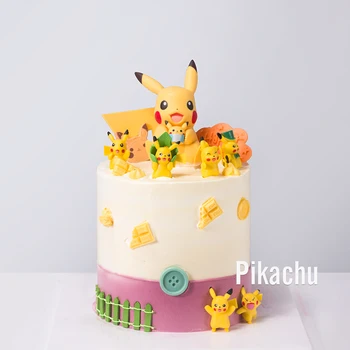 Anime Perifernih Torta Okraski Pokemon Pikachu Peko Rojstni Dan Torta Dekoracijo Kartico Pet Elf Strele Pikachu Okraski