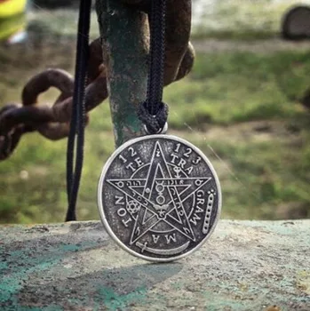 Nordijska Pentagram Salomona Tetragrammaton Ogrlico, Obesek, Vintage Slog Poganski Amulet Nakit