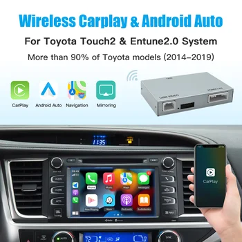 CARABC Brezžični Apple Carplay Android Auto Za TOYOTA Touch2 Entune2.0 Highlander Tundre Sienna Prius Yaris Camry CHR Modul