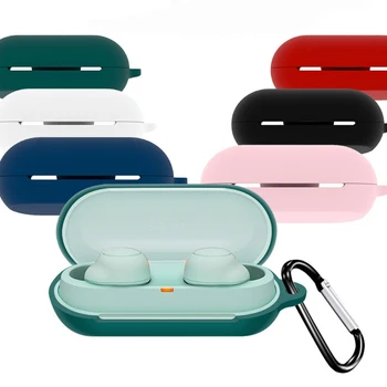 Silikonska Zaščitna torbica Združljiv za Sony WF-C500 Slušalke Pribor za Zamenjave Primerih Zaščitna Kožo Imetniki