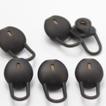 3Pieces Uho Kljuke Čepkov Silikonski Rokav, Združljiv z Huawei Band b5 Brezžične Slušalke Črna Slušalka Rezervni Deli