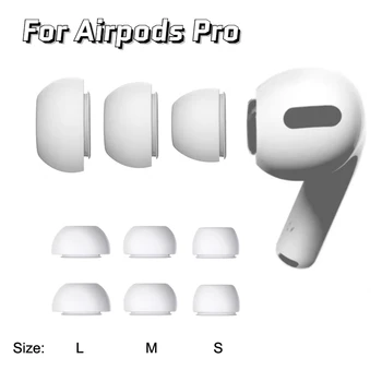 3Pair Mehki Silikonski Ušesnih Čepkov za Ušesa Nasveti Za Apple Airpods Pro S, M, L Velikost Slušalke Slušalka Kritje Za Airpods Pro