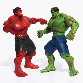 Film Super Junak Hulk PVC Dejanje Slika Igrača Rdeče in Zeleno Hulk Številke Igrače 25 CM Veliko Darilo