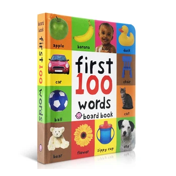 100 Besed Slovar Razsvetljenje Kartonske Knjiga Spoznavanja Dojenčka Učenje Izobraževalne Igrače Za Otroke, Otroške Knjige 0-3 let