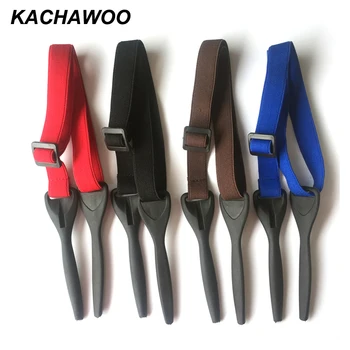 Kachawoo debelo 12pcs nastavljiv elastični trakovi za očala moški črne gume poliester moški šport očala kabel verige niz
