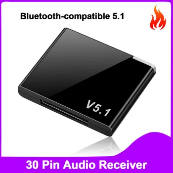 30 Pin za Bluetooth, združljiva 5.1 Audio Sprejemnik Priključite Predvajanje Glasbe Mini Združljiv Brezžični Adapter Za iPhone, IPad Analogni Zvočniki