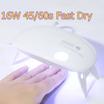 BNG 16W Mini Lučka za Nohte Lak za Lase Pralni UV-LED Lučka za Hitro Sušenje Prenosni Mikro USB Kabel za Domačo Uporabo Sušenje Lučka Za Gel Nohte