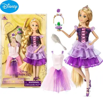 Disney Rapunzel Princesas Disney Store Srčkan Lutka 11-Palčni Rapunzel Obleko Gor Lutka Oiginal Anime Slika Igrače Za Dekle Darilo Za Rojstni Dan