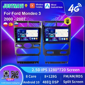 JUSTNAVI Android 10.0 avtoradio Za Ford Mondeo 3 2000-2007 Multimedijski Predvajalnik DSP Carplay GPS Navigaion Stereo Auto Ni 2 din DVD