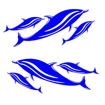 6 Delfin/2 Stanja Modrih Delfinov Nalepke Nalepke za Sit On Top Kajak Kanu Ribiško Ladjo Jet Ski Avto, Tovornjak Steno Laptop Vinil