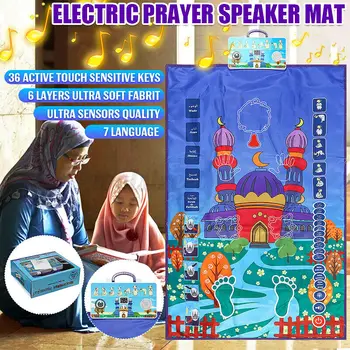 Vroče Molitve Mat Izobraževalne Interaktivne Preprogo Salah Muslimanski Otroci Darilo Api De Priere Islam Elektronski Čaščenja Odejo s Kompas