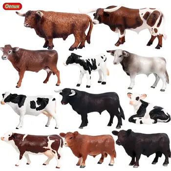 Simulacija Kmetiji Živali Govedo Model Krava, Bik, Bivol Tele Rhino Bison Hippo Doma Dekor Akcijska Figura, Izobraževalne Otroci Igrače Darilo