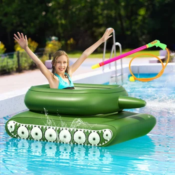 Baby Napihljivi Bazen Napihljive Boje Tank Float s Topovi Plavalni Obroč PVC Vodne Igrače Za Otroke Poletni Zabavi Zabavne Igre v Bazenu