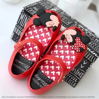 Disney Mickey Minnie Princesa Dekleta Sandali Otrok Živali Mini Rdeče Roza Opazila Otroci Čevlji Lep Sandali Velikost 13-18 cm