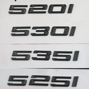 3D ABS Črne Črke Za Avtomobilske Zadaj Prtljažnik Značko BMW 520i 525i 530i 535i Xdrive Emblem Logotip Nalepko E60 E39 F10 Dodatki
