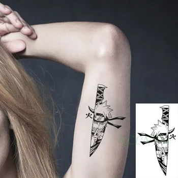 Nepremočljiva Začasni Tattoo Nalepke anime Risanke Fant Nož Tatto Flash Tattoo Ponaredek Tetovaže majhnosti Umetnosti za Otroke, Moške, Ženske