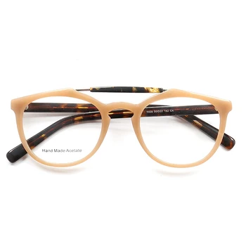 Vrhunska Ročno izdelan Acetatni Okvir Očal Moški Ženske Modni Trendy Mačka Oči Optične Eyeglass Okvirji Moški Očala T020