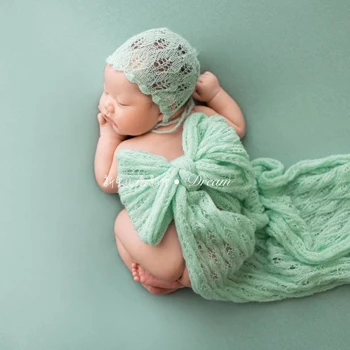 Novorojenček moher zaviti fotografija rekviziti,ročno pletene lep vzorec odeja za dojenčka foto prop