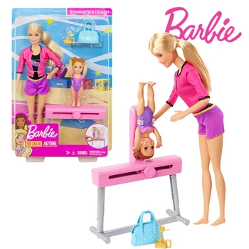Prvotni Barbie FXP39 lutke Športna Gimnastika Trenerje Strup Nastavite Barbie Princes Moda girls Igre, Dekleta, darilo za Rojstni dan FXP39