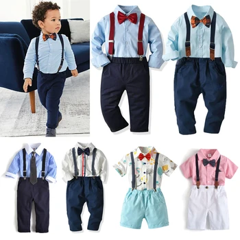 Baby Fantje Obleke Komplet Za Malčke Formalno Obleko Bombaž Fant Obleke Kostum Malčka, Poroka, Rojstni Dan Kostum Jopič Gospoda, Obleko