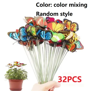 7 cm simulacije metulj vstavite vrtni okras metulja cvetlični aranžma gozd dekoracijo PVC nepremočljiva metulj iz
