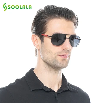 SOOLALA Novo Zložljive Polarizirana sončna Očala Moške blagovne Znamke Design Žep Zložljiva UV400 sončna Očala, z torbico Za Vožnjo