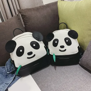 3D Živali Panda otroška Šolska Torba Vrtec Risanka Nahrbtnik Fantje Dekleta Baby Otroci Torba Črna Roza Lep šolska torba