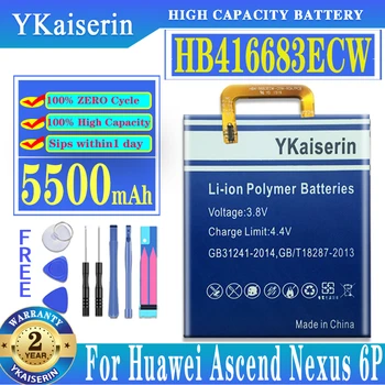 YKaiserin HB416683ECW 5500mAh Baterija Za HUAWEI Nexus 6P Nexus6P H1511 H1512 Mobilnega Telefona, Baterije + Orodja