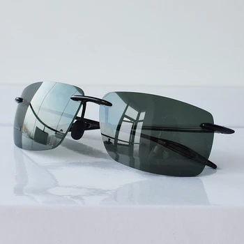 10g Polarizirana sončna Očala Moških TR90 Rimless sončna Očala za Človeka Ultra-lahkih Vožnje Odtenki Anti Glare UV400