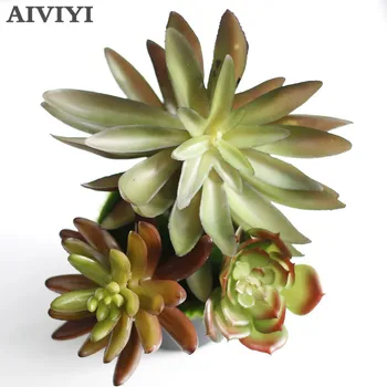 Star Kaktus Aloe Echeveria Eleganco Umetno Sočna Rastlin Plastično Dekoracijo Cvet Zelenih Rastlin Ozadju Brezplačna Dostava