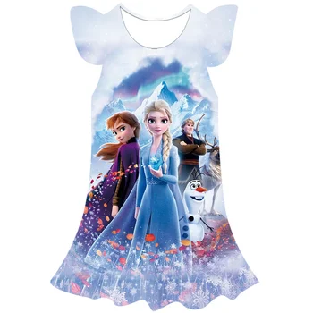 Zamrznjeno Dekleta Elsa Obleke Cosplay Fancy Kostum Dekle Snow Queen Halloween Rojstni Dan Otrok Princesa Disney Oblačila Krila