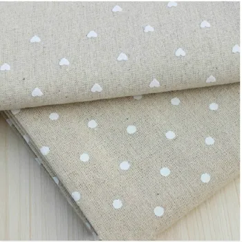 bombaž in lan tkanine, natisnjene pike bombažne tkanine DIY kavč zavese prtom doma dekor bombažne tkanine