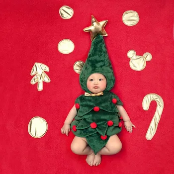Dojenčka Božično Drevo Cosplay Oblačila Fotografija Rekviziti Malčka Fotografijo Ustrelil Predstavljajo Božič Kostum Fotografijo Ustrelil Obleke+Igralne Obleke Določa