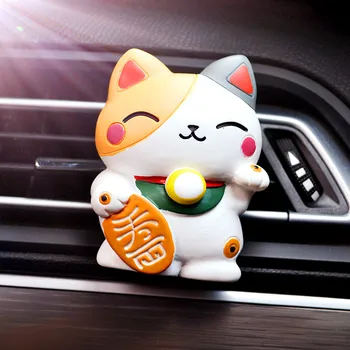 Avto Ornament Smolo Srečen Mačka Auto Klima Izhodni Prezračevalni Parfum Vonj Zraka Notranje Opreme Pribor