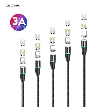 CANDYEIC Magnetni kabel za Xiaomi Poco X3 Pro Polnjenje Podatkovnega kabla tip c usb c do usb a
