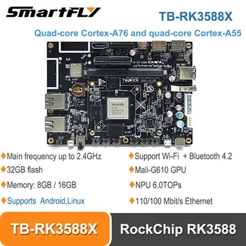 Smartfly TB-RK3588 X Rockchip RK3588 8K AI MainBoard 8-core 64-bit 8GBLPDDR4 NPU 6Tops Podporo Android Debian11AIoT