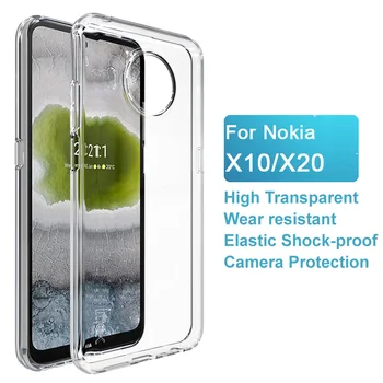 Ohišje za Nokia X20 IMAK UX-5 Prozoren Silikonski Telefon Mehko Lupini Hrbtni Pokrovček za Nokia X10