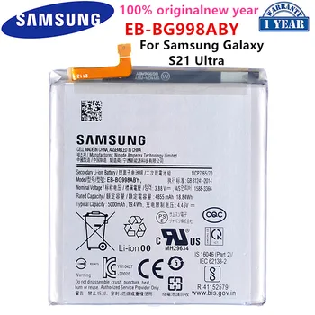Originalni SAMSUNG EB-BG998ABY 5000mAh Nadomestna Baterija za Samsung Galaxy S21 Ultra S21Ultra G998 5G Mobilnega Telefona, Baterije